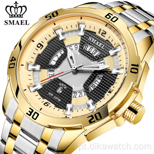 Relógios masculinos da marca SMAEL Relógios de quartzo de alto luxo